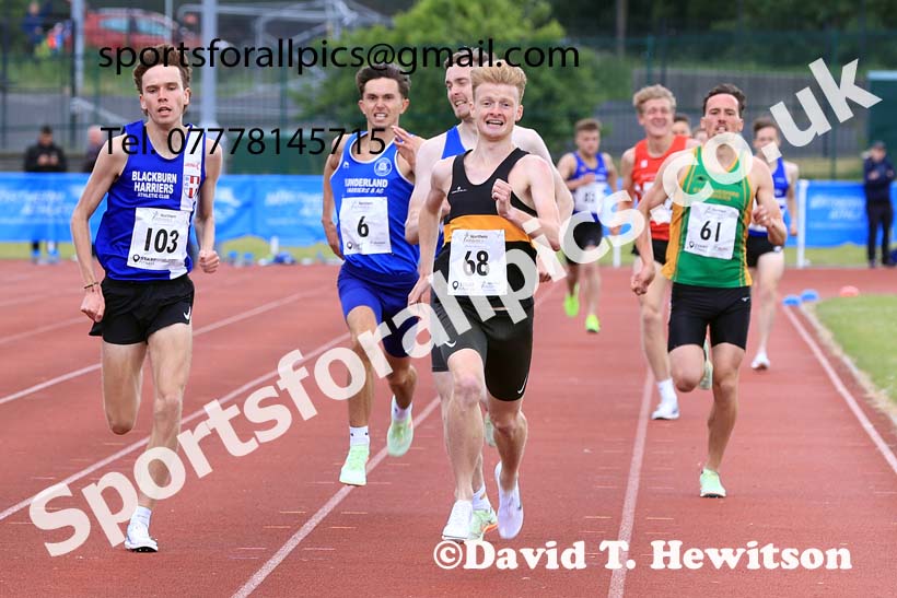 Senior Mens 1500 metres, 2024 Northern Senior and Under-20s Track and Field Champs, Middlesbrough.  Photo: David T. Hewitson/Sports for All Pics